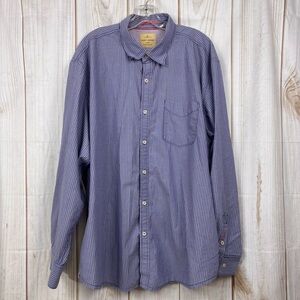 Tommy Bahama Island Crafted Shirt Striped Lightweight Relaxed Blue Size XXL